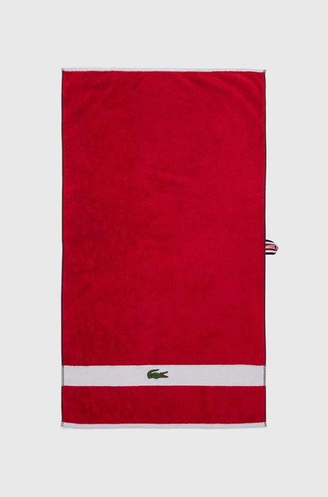 Lacoste pamut törölköző L Casual Rouge 55 x 100 cm