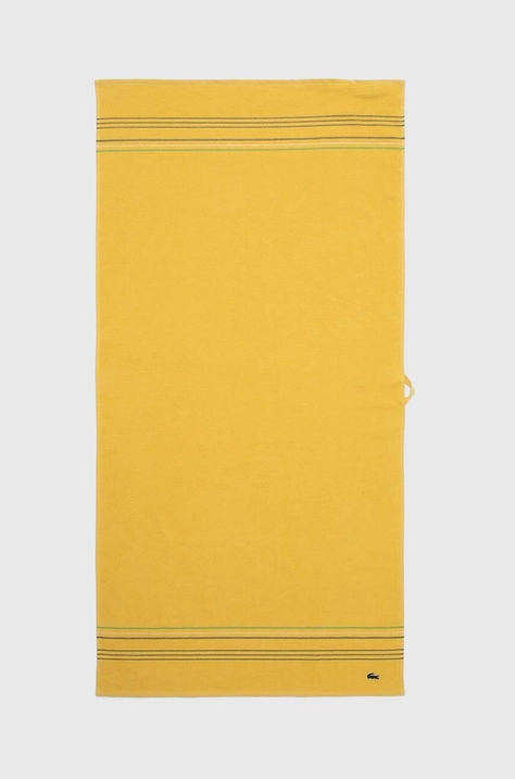 Lacoste pamut törölköző L Timeless Jaune 70 x 140 cm