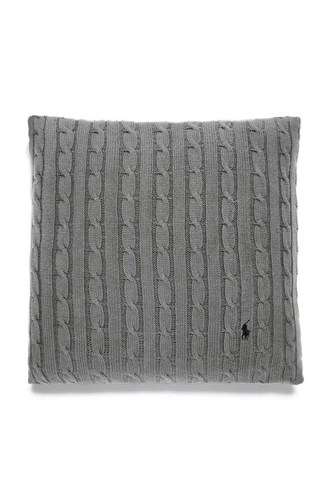 Ralph Lauren fata de perna decorativa RL Cable Charcoal 45 x 45 cm