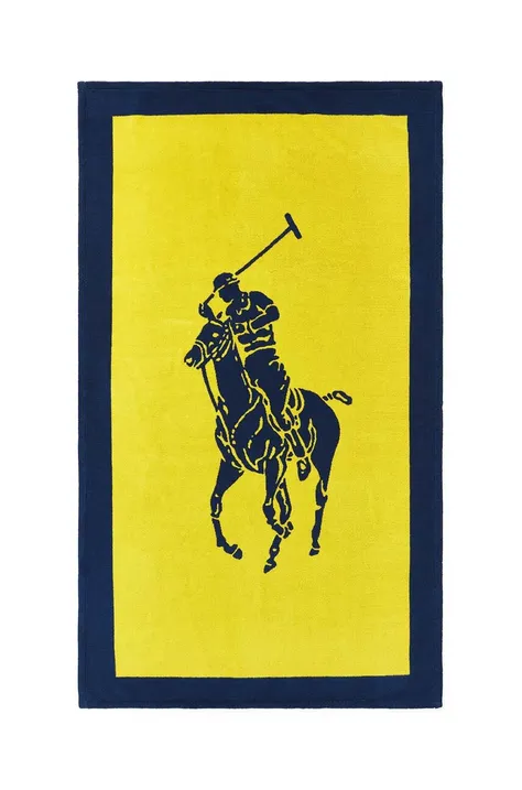 Ralph Lauren ręcznik plażowy Polo Jacquard Iris Blue / Yellow 100 x 170 cm