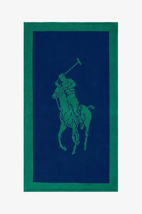 Ralph Lauren strand törölköző Polo Jacquard Navy / Billiard 100 x 170 cm