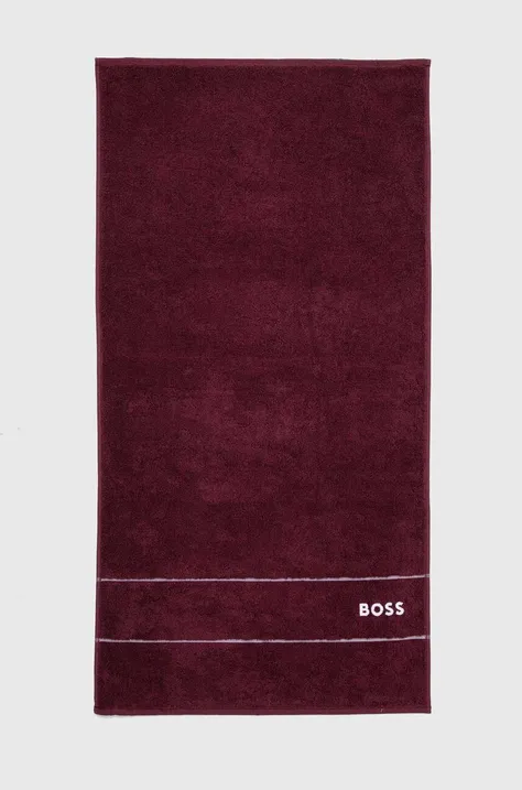 Βαμβακερή πετσέτα BOSS Plain Burgundy 50 x 100 cm