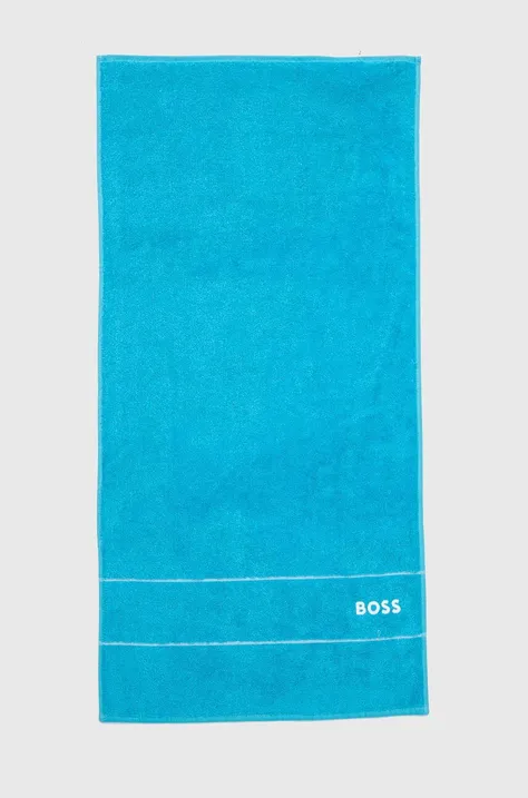 Βαμβακερή πετσέτα BOSS Plain River Blue 50 x 100 cm