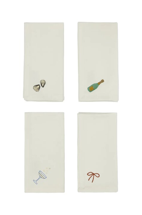 Sada bavlněných ubrousků OYOY New Year Napkin 4-pack