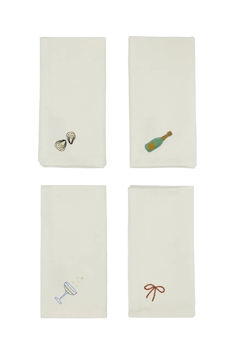 Komplet bombažnih prtičkov OYOY New Year Napkin 4-pack