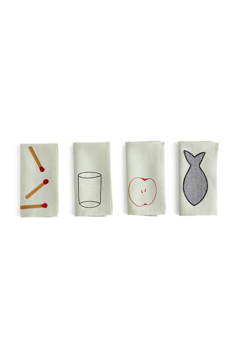 HAY zestaw serwetek Sobremesa 45 x 45 cm 4-pack kolor zielony