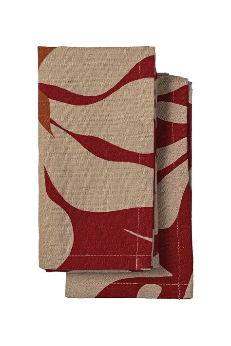Sagaform ściereczka kuchenna Edith 50 x 70 cm 2-pack kolor bordowy