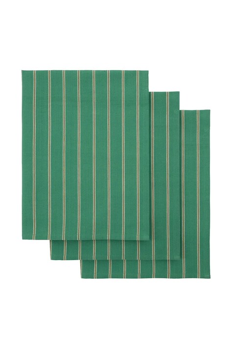 House Doctor zestaw ściereczek kuchennych HDCook 75 x 55 cm 3-pack kolor zielony