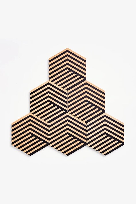 Areaware zestaw podkładek na stół Tiles 9 x 8,5 cm 6-pack kolor multicolor