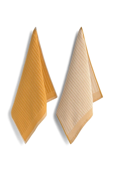 Calma House prosop de bucătărie din bumbac Lisboa 50 x 50 cm 2-pack culoarea galben