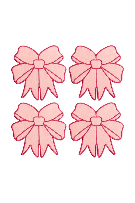 Octaevo zestaw podkładek pod szklanki Coquette 15 x 15 cm kolor różowy