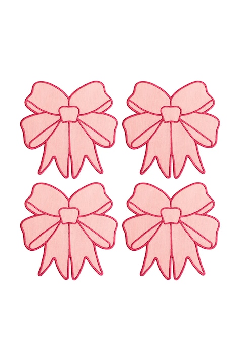 Octaevo zestaw podkładek pod szklanki Coquette 15 x 15 cm kolor różowy