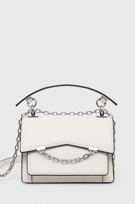 Karl Lagerfeld borsa a mano in pelle colore bianco