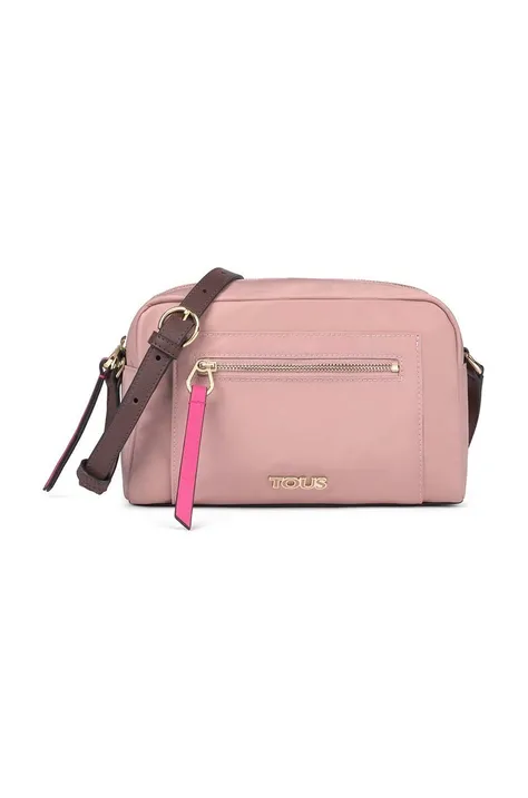 Τσάντα Tous Shelby Bandolera M χρώμα: ροζ