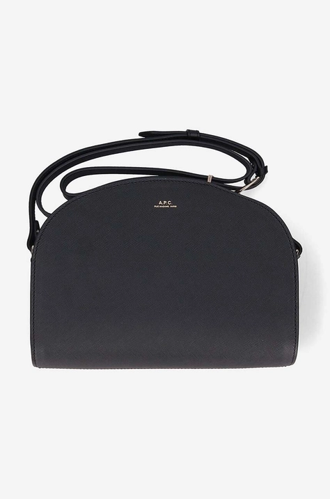 A.P.C. torebka skórzana Sac Demi-lune kolor czarny PXBJQ.F61048-BLACK