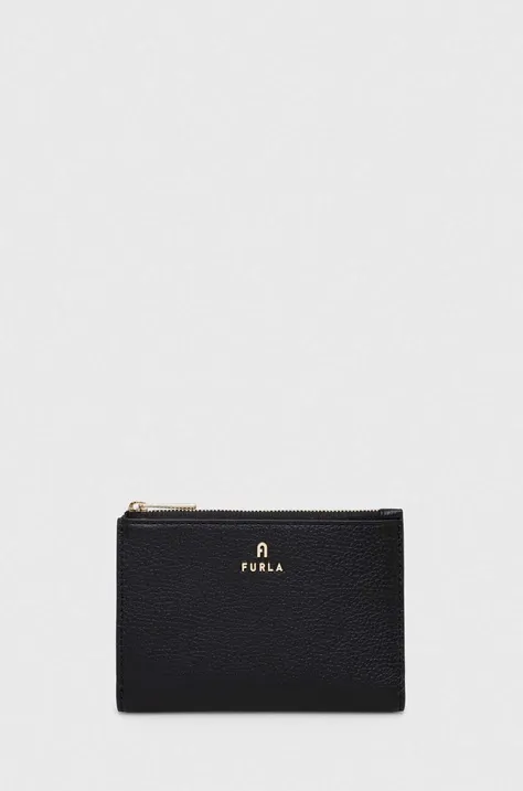 Шкіряний гаманець Furla Camelia жіночий колір чорний