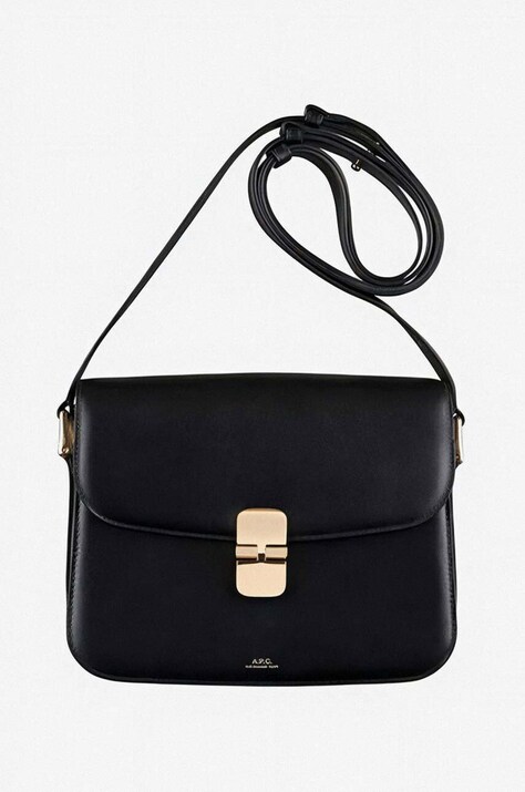 Кожаная сумочка A.P.C. Sac Grace Small цвет чёрный