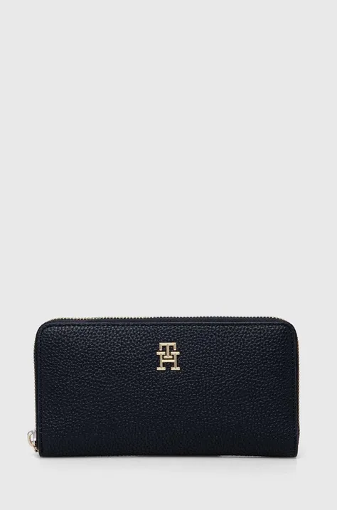 Peňaženka Tommy Hilfiger dámsky, čierna farba, AW0AW15181