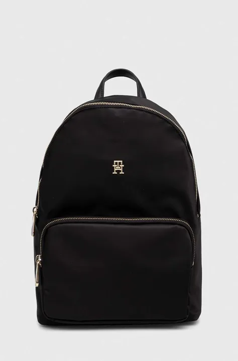 Tommy Hilfiger rucsac femei, culoarea negru, mic, uni AW0AW15641