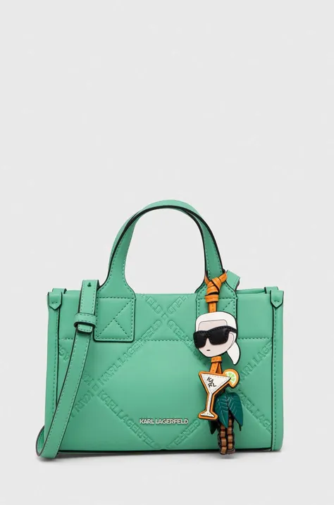 Τσάντα Karl Lagerfeld χρώμα: πράσινο