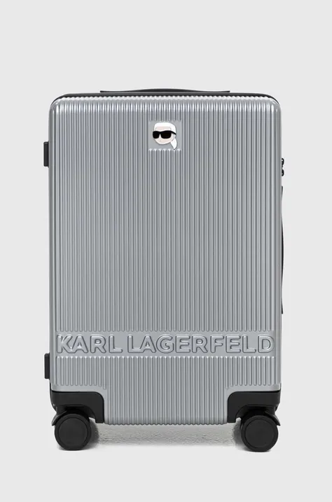 Kovček Karl Lagerfeld siva barva