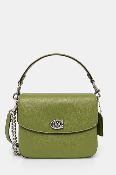 Coach poseta de piele Cassie 19 culoarea verde, CV437