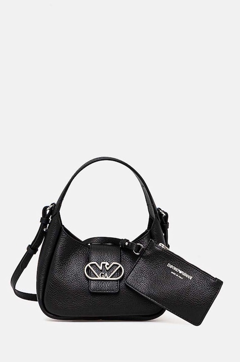 Шкіряна сумочка Emporio Armani колір чорний Y3E235 YWQ9X