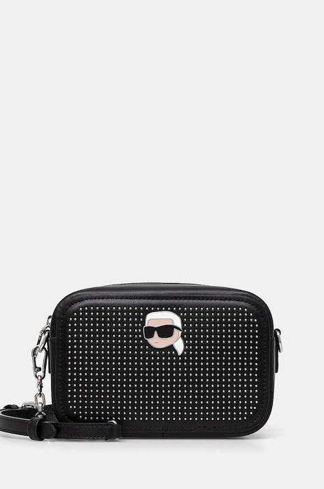 Karl Lagerfeld poseta de piele culoarea negru, 246W3028