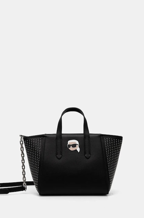 Шкіряна сумочка Karl Lagerfeld колір чорний 246W3030