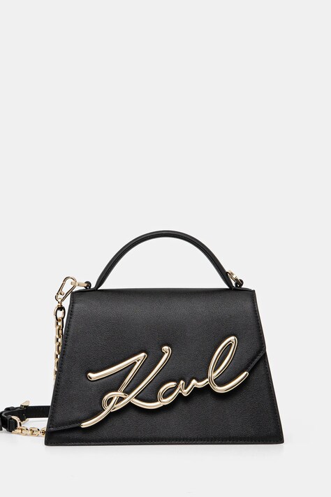 Karl Lagerfeld poseta de piele culoarea negru, A1W30036