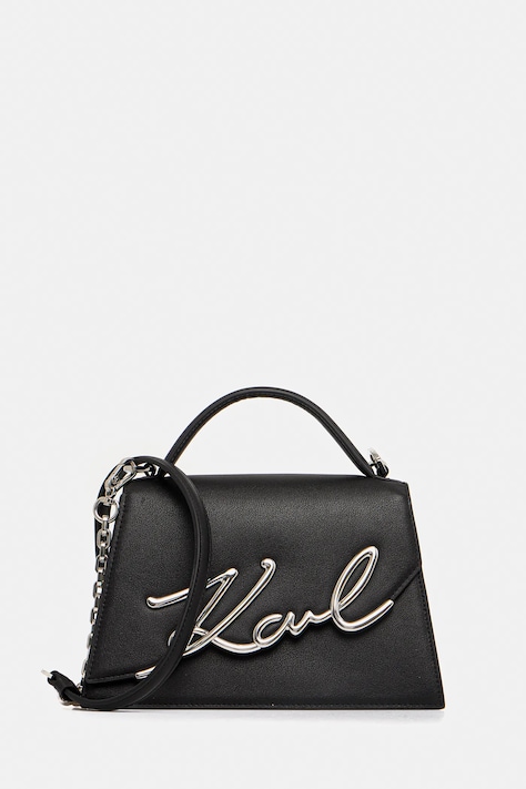 Karl Lagerfeld geantă de piele K/SIGNATURE culoarea bej, A1W30036