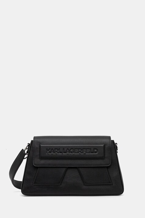 Kožená kabelka Karl Lagerfeld černá barva, A1W30154