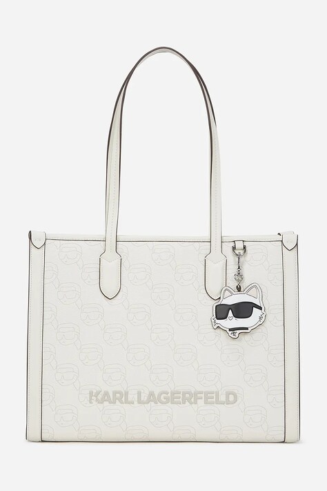Kabelka Karl Lagerfeld bílá barva, A2W30190
