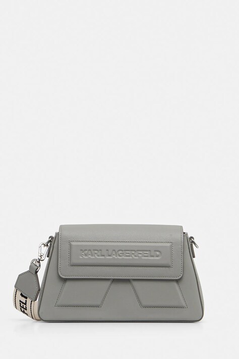 Karl Lagerfeld geantă de piele culoarea negru, A2W30198