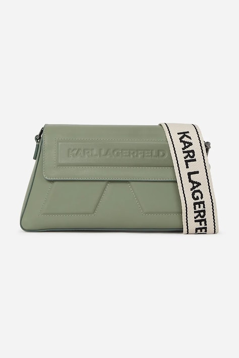 Karl Lagerfeld poseta de piele IKON/K culoarea verde, A2W30198