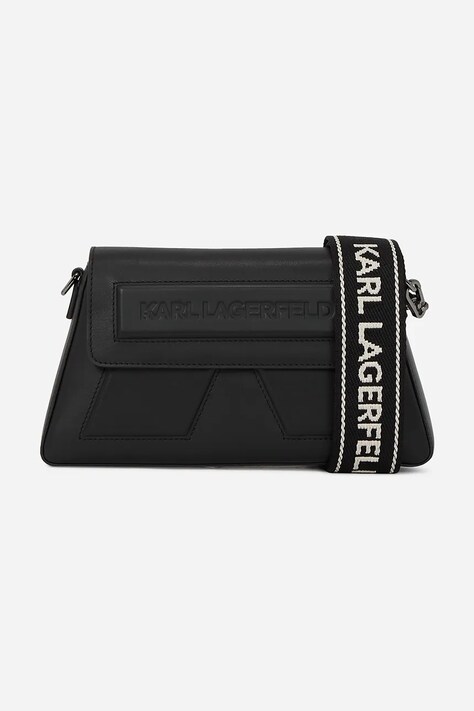 Karl Lagerfeld poseta de piele culoarea negru, A2W30198