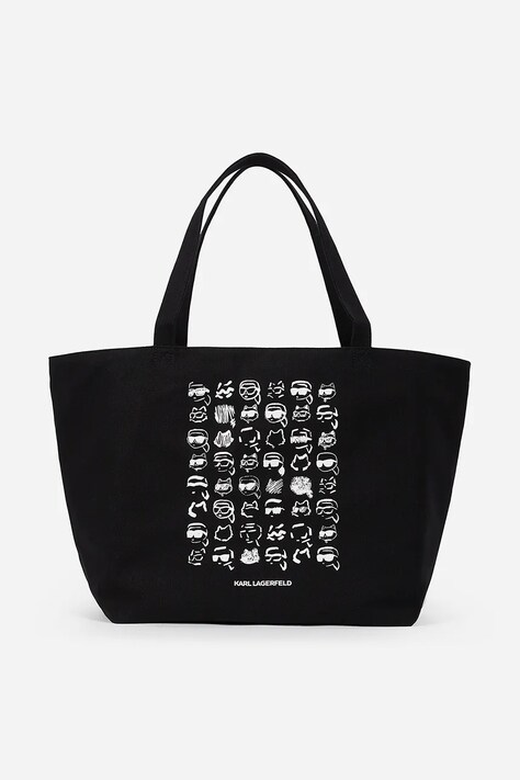 Karl Lagerfeld geanta de bumbac culoarea negru, A2W50023