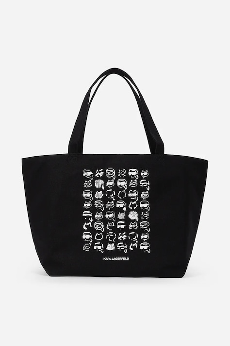 Karl Lagerfeld geanta de bumbac culoarea negru, A2W50023
