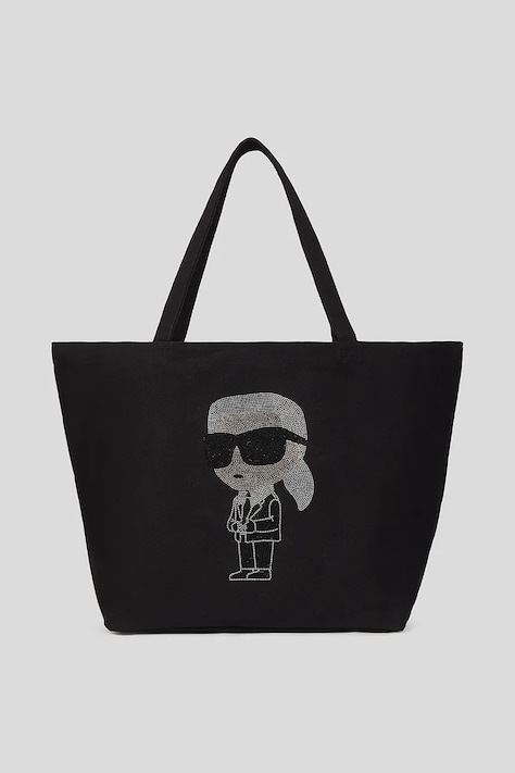 Karl Lagerfeld geantă IKON RHINESTONE culoarea negru, A3W50016