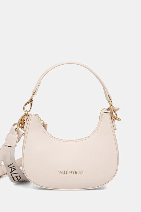 Valentino Bags torebka damska z imitacji skóry beżowa VBS7B305
