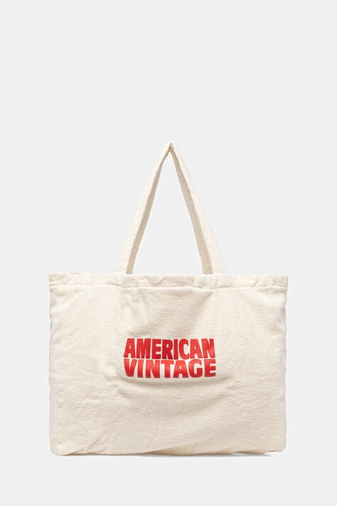 American Vintage torebka bawełniana kolor beżowy BOBY27A