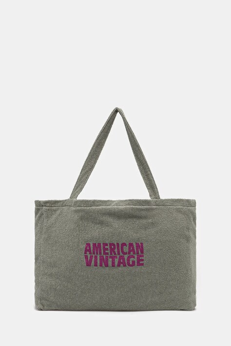 Памучна чанта American Vintage в зелено BOBY27A
