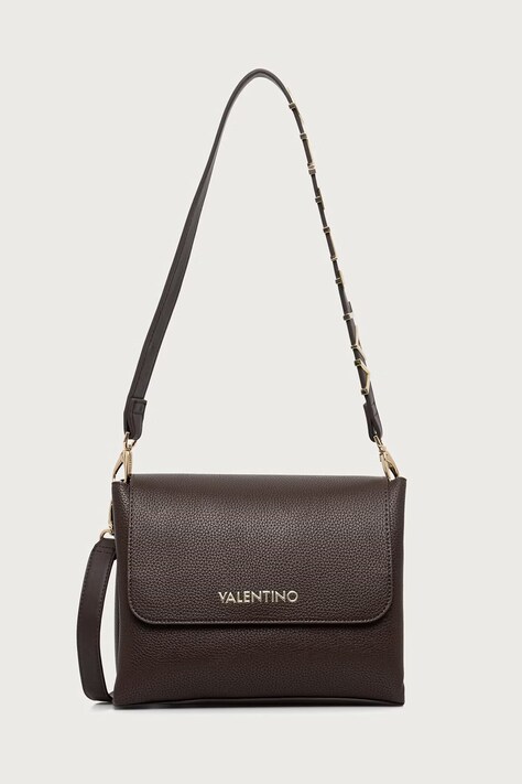 Valentino Bags Torebka crossbody damska z imitacji skóry brązowa VBS5A803