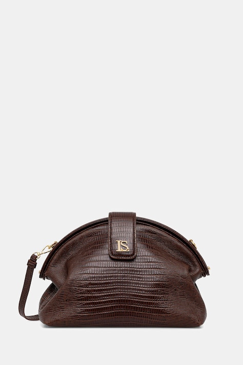 Δερμάτινη τσάντα Luisa Spagnoli χρώμα: καφέ, 542564