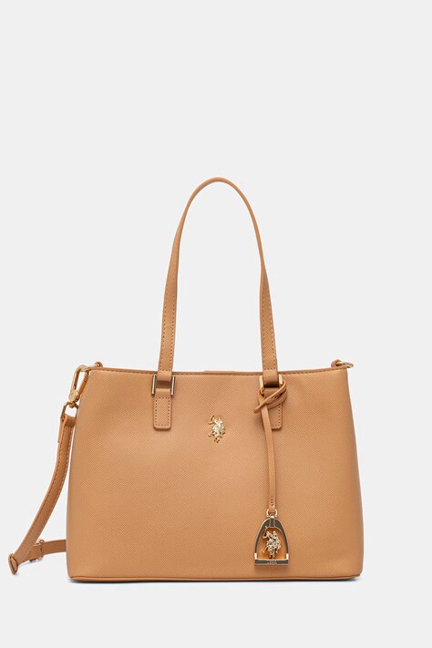 U.S. Polo Assn. torebka tote damska z imitacji skóry Jones brązowa BEUJE8662WVP