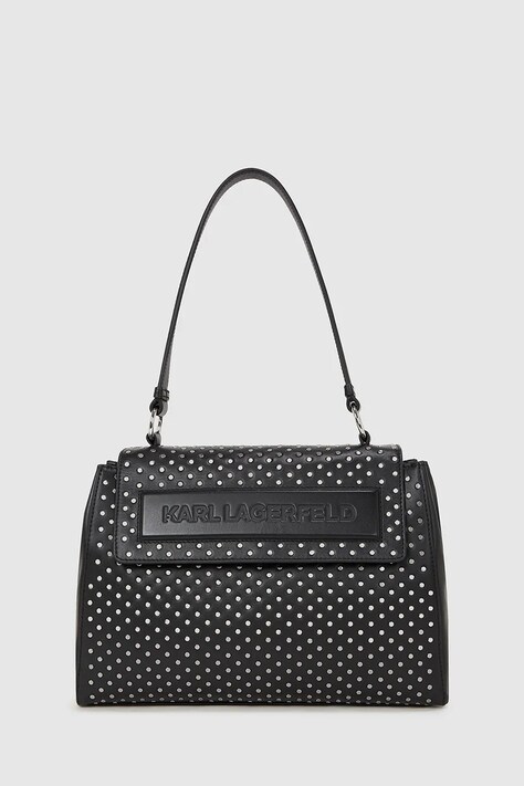 Karl Lagerfeld poșetă de piele culoarea negru, A4W30086