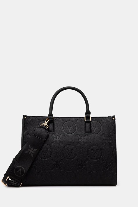 Valentino Bags torebka shopper damska z imitacji skóry SAMBA RE czarna VBS8ZG05