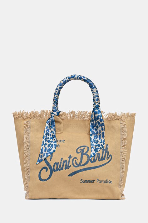 MC2 Saint Barth torebka shopper damska bawełniana beżowa VANI045