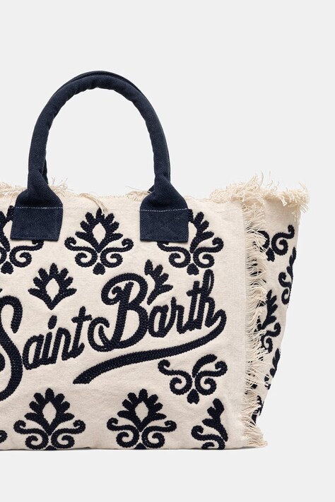 MC2 Saint Barth torebka tote damska bawełniana beżowa VANI024
