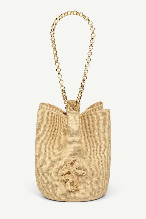 Чанта Ruslan Baginskiy Ruslan Baginskiy Chain Strap HatBag в бежово BBCT036-RAF-73M-BHRPRB